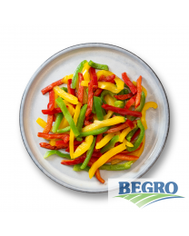 Begro Sliced peppers red/green/yellow